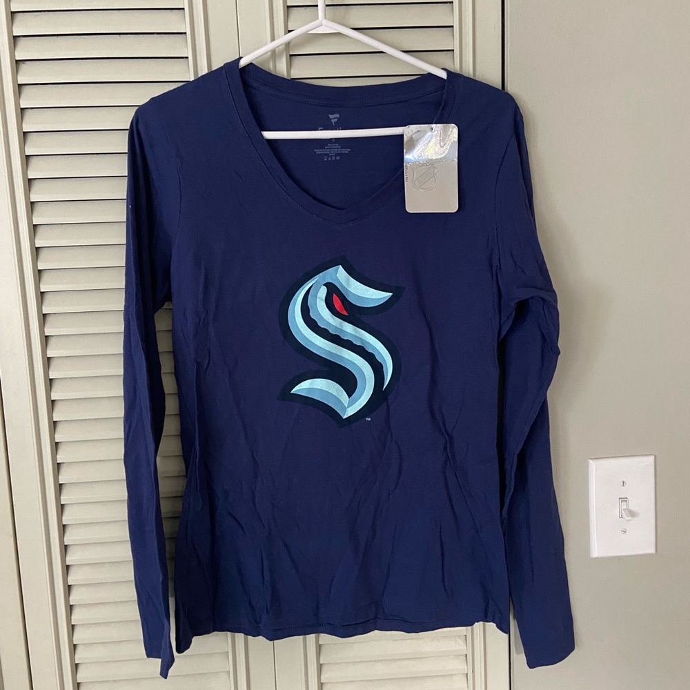 🆕 Seattle Kraken Womens Long Sleeve Top New with Tags